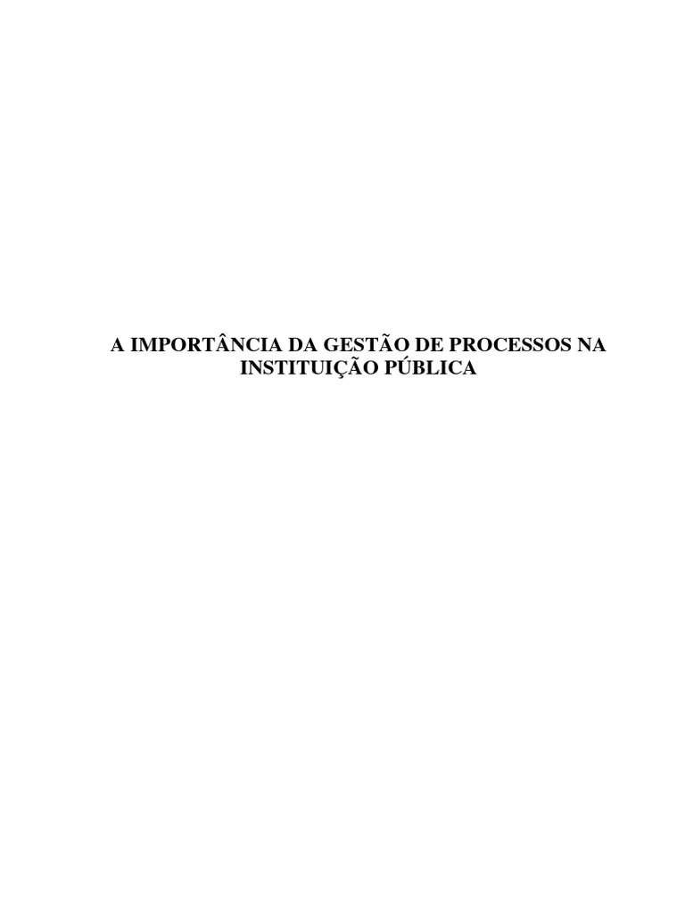 Gestão de Processos em Instituições Públicas | PDF | Despesa ...