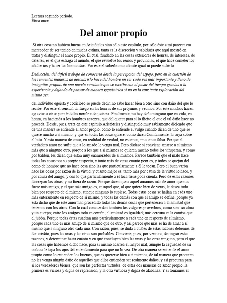 Del Amor Propio 11 Pdf Amor