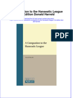 Ebook A Companion To The Hanseatic League 1St Edition Donald Harreld Online PDF All Chapter