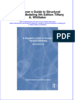 Ebook A Beginner S Guide To Structural Equation Modeling 5Th Edition Tiffany A Whittaker Online PDF All Chapter