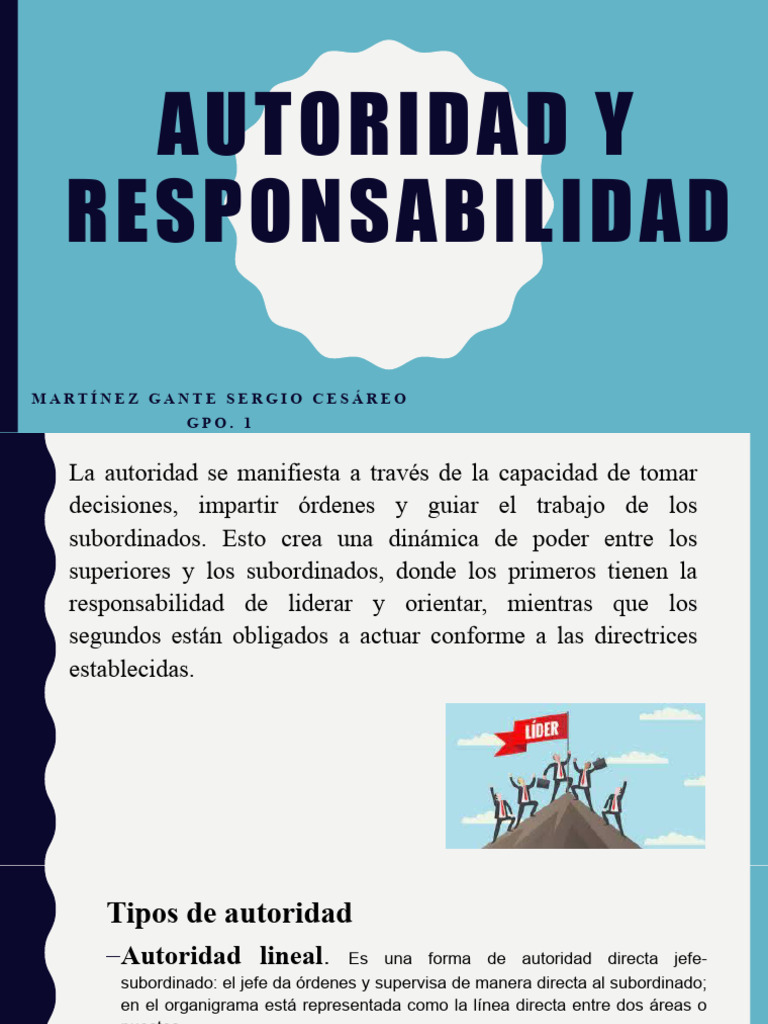 Autoridad y Responsabilidad en Empresas | PDF