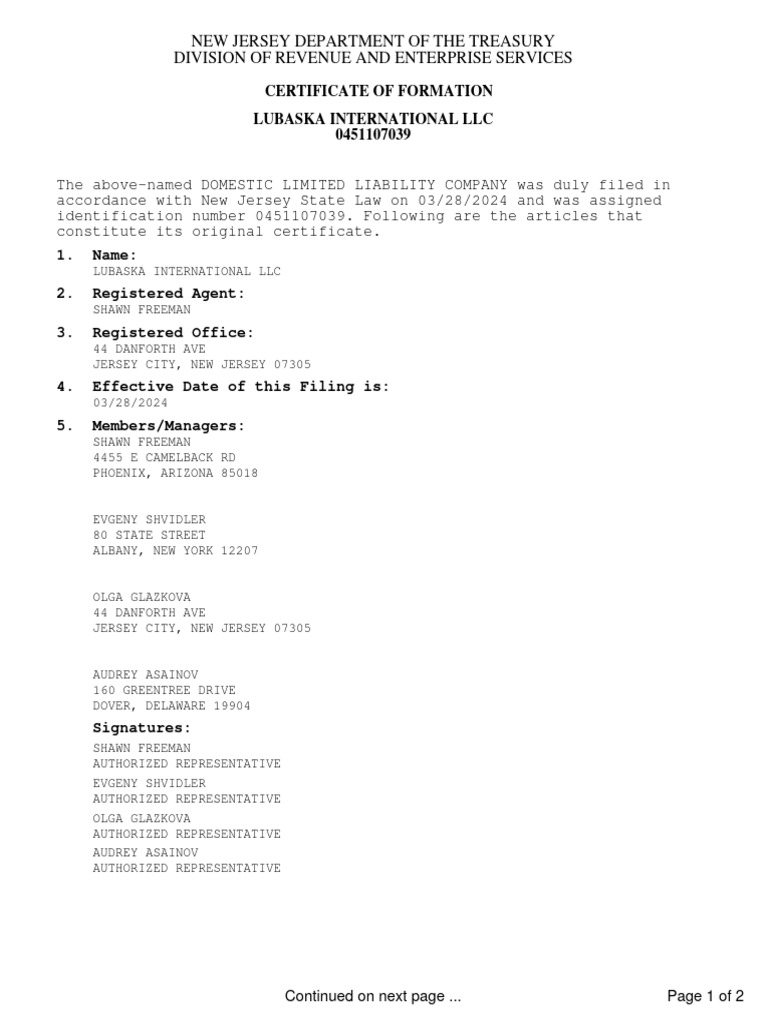 lubaska-international-llc-incorporation-new-jersey-pdf
