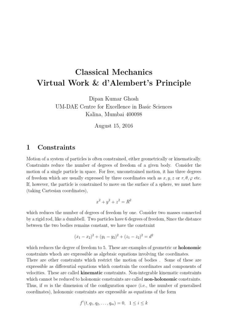 Classical 2 Pdf Kinematics Coordinate System