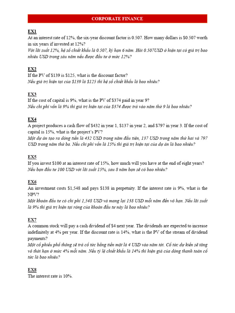 CF Exercises Chapter 2 | PDF