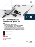PS 10319 UNISYNK Universal USB C Docking Hub 1 To 8 Space Grey