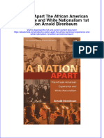Ebook A Nation Apart The African American Experience and White Nationalism 1St Edition Arnold Birenbaum Online PDF All Chapter