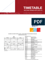 Timetable 22 Apr 2024