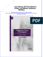 Ebook A Republican Theory of Free Speech Critical Civility 1St Edition Suzanne Whitten Online PDF All Chapter