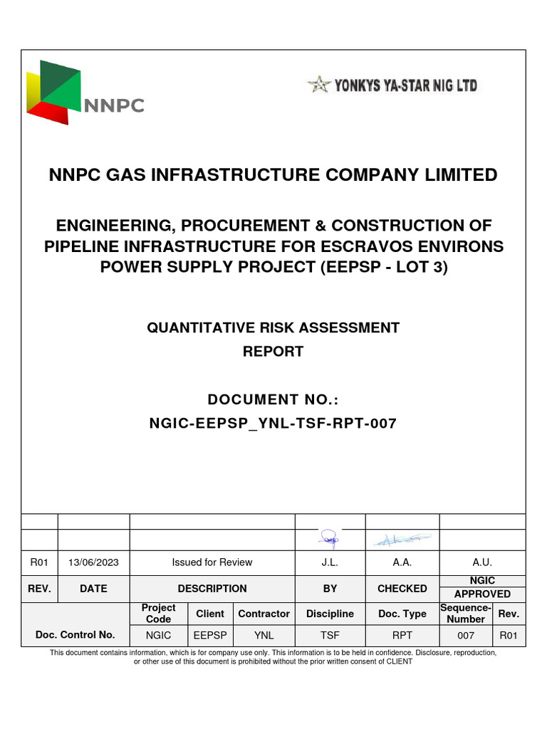 EEPSP Lot 3 QRA Report Summary | PDF | Risk | Valve