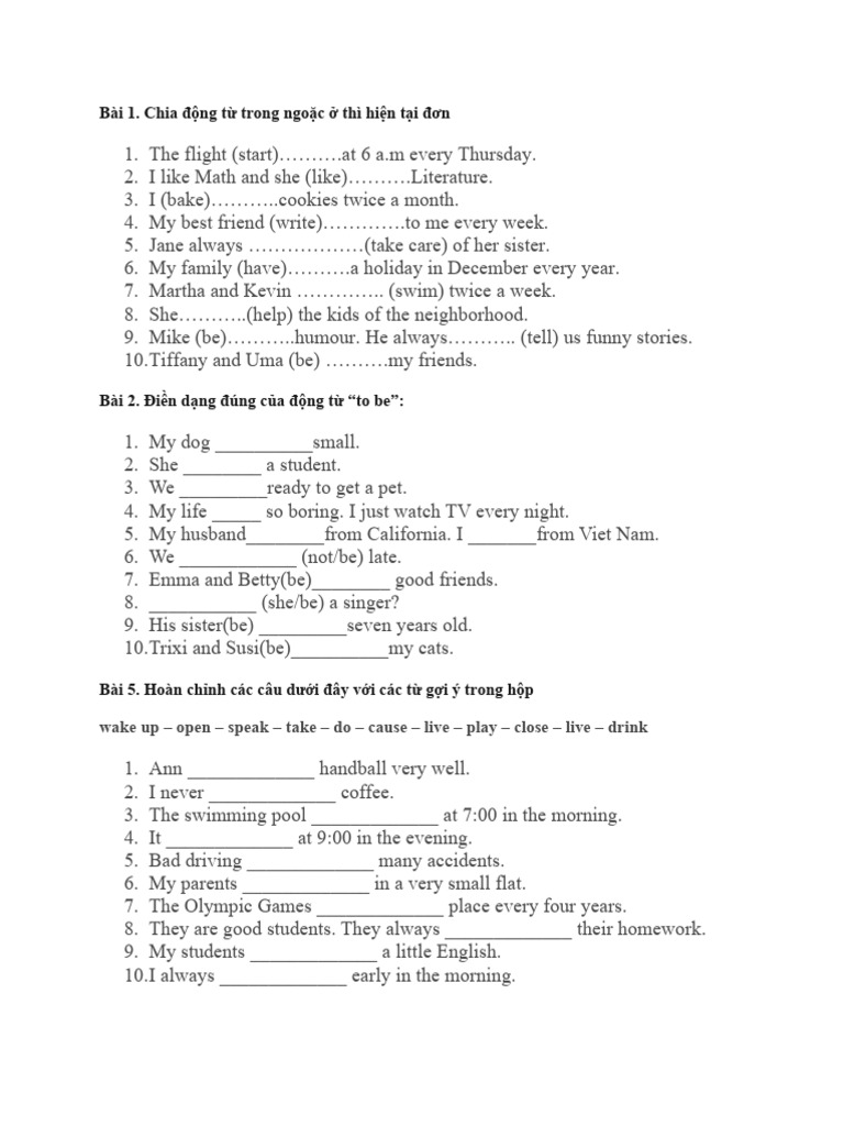 Bài 1 | PDF | Language Arts & Discipline | Foreign Language Studies