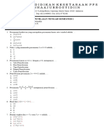 Soal PTS Matematika Kelas X Semester Ganjil 2020-2021