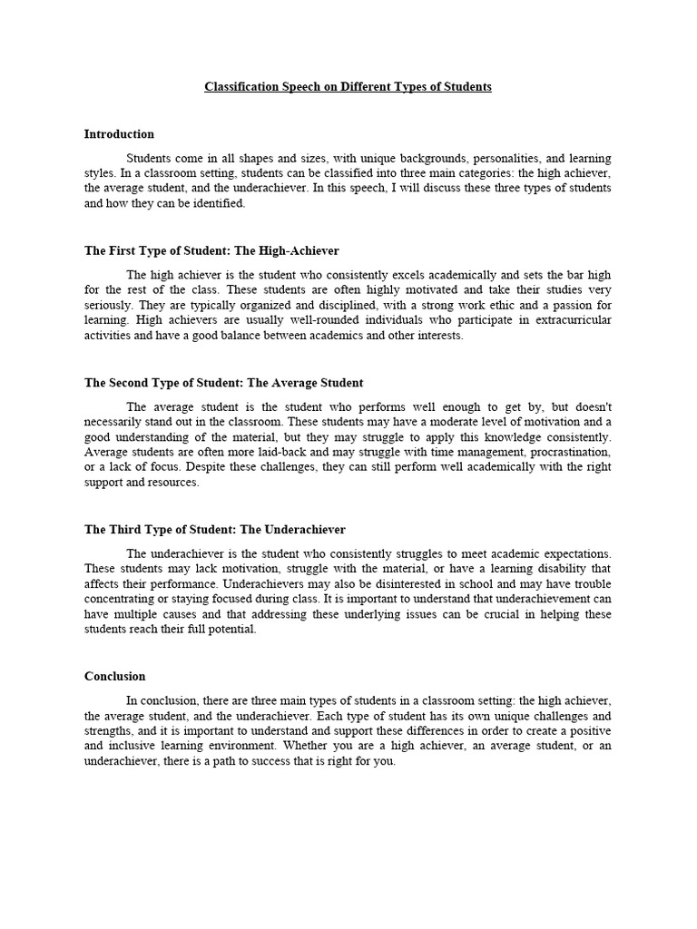 Types Of Students Tier List