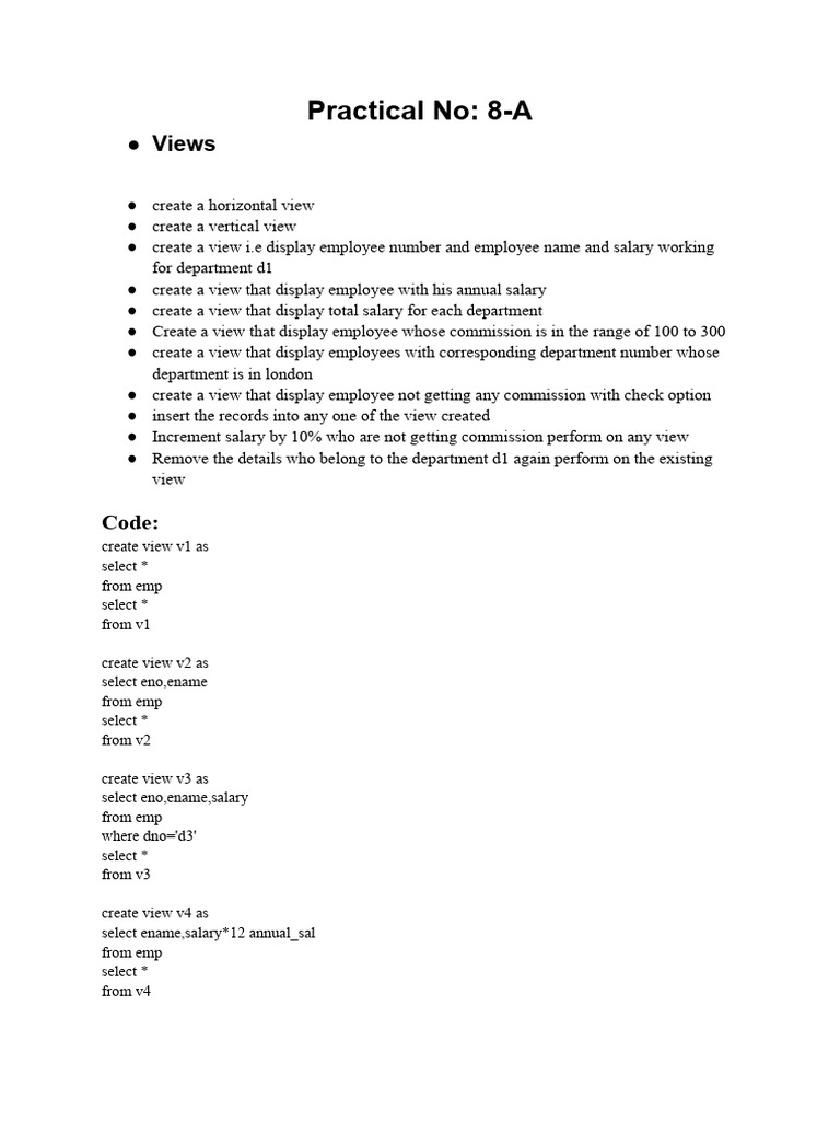 SQL Views and Database Objects | PDF | Databases | Data Management