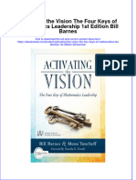 Activating The Vision The Four Keys of Mathematics Leadership 1St Edition Bill Barnes Online Ebook Texxtbook Full Chapter PDF