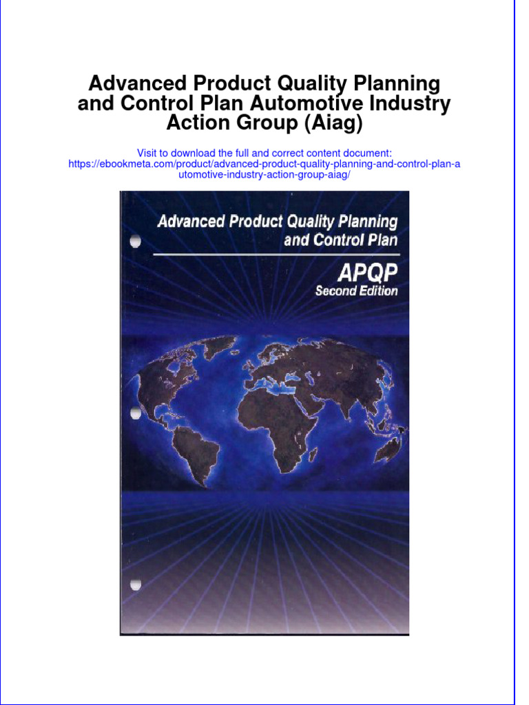 Advanced Product Quality Planning and Control Plan Automotive Industry