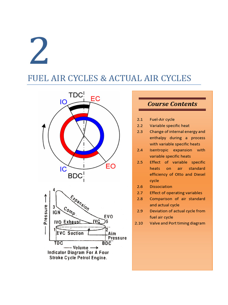 Fuel-Air Cycle Analysis in Engines | PDF | Internal Combustion Engine ...
