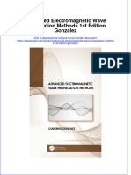 Advanced Electromagnetic Wave Propagation Methods 1St Edition Gonzalez Online Ebook Texxtbook Full Chapter PDF