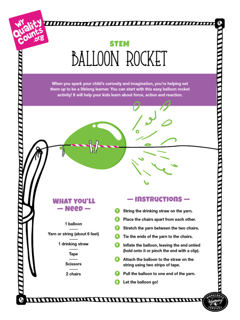 Easy Balloon Rocket STEM Activity | PDF | Wellness