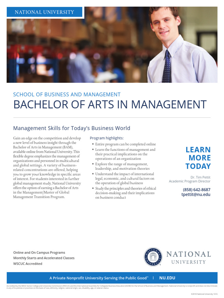 Bachelor of Arts in Management | PDF | Business
