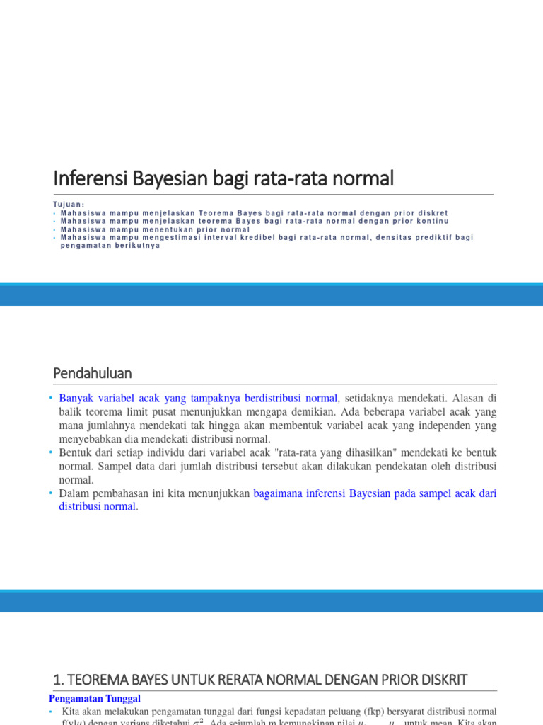 Pertemuan 6-Statistika Bayesian | PDF | Seni & Disiplin Bahasa | Metode ...