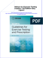 Acsm Guidelines For Exercise Testing and Prescription 11Th Edition Gary Liguori Online Ebook Texxtbook Full Chapter PDF