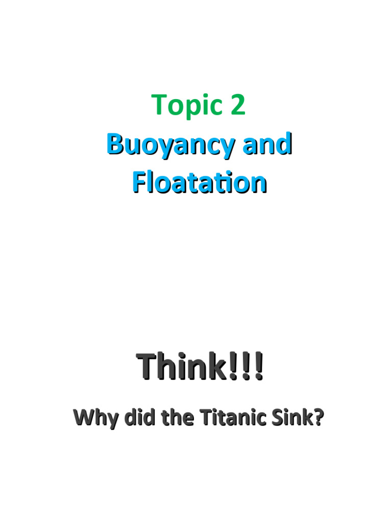 Understanding Buoyancy and Floatation | PDF | Buoyancy | Density