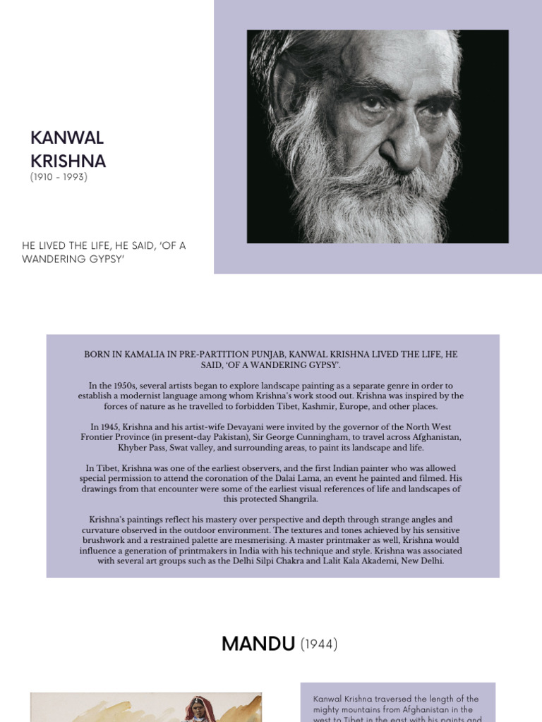 Kanwal Krishna, Who Is Best Remembered For His Landscapes of The ...