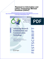 Advancing Research in Information and Communication Technology Michael Goedicke Editor Online Ebook Texxtbook Full Chapter PDF