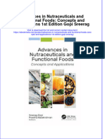 Ebook Advances in Nutraceuticals and Functional Foods Concepts and Applications 1St Edition Gopi Sreerag Online PDF All Chapter