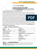 MBBS NSL 2025 Application Form Fillable