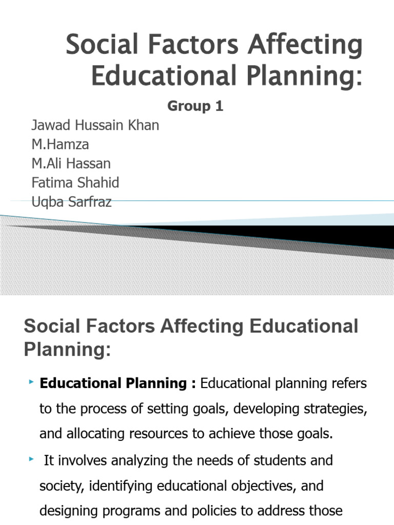 Social Factors Affecting Educational Planning PDF Disability