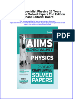 Aiims Specialist Physics 26 Years Chapterwise Solved Papers 2Nd Edition Arihant Editorial Board Online Ebook Texxtbook Full Chapter PDF