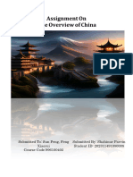 Assignment On The Overview of China by Shahinur Parvin
