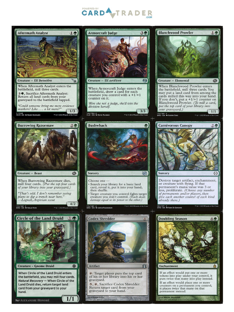 MTG big lands deck printable PDF