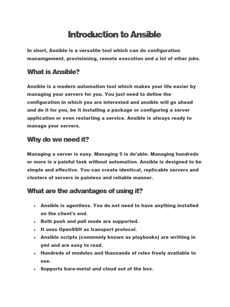 Ansible Automation: A Comprehensive Guide | PDF | Web Server | Internet ...