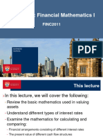 FINC2011 2022S2 Week2 Financial Mathematics I