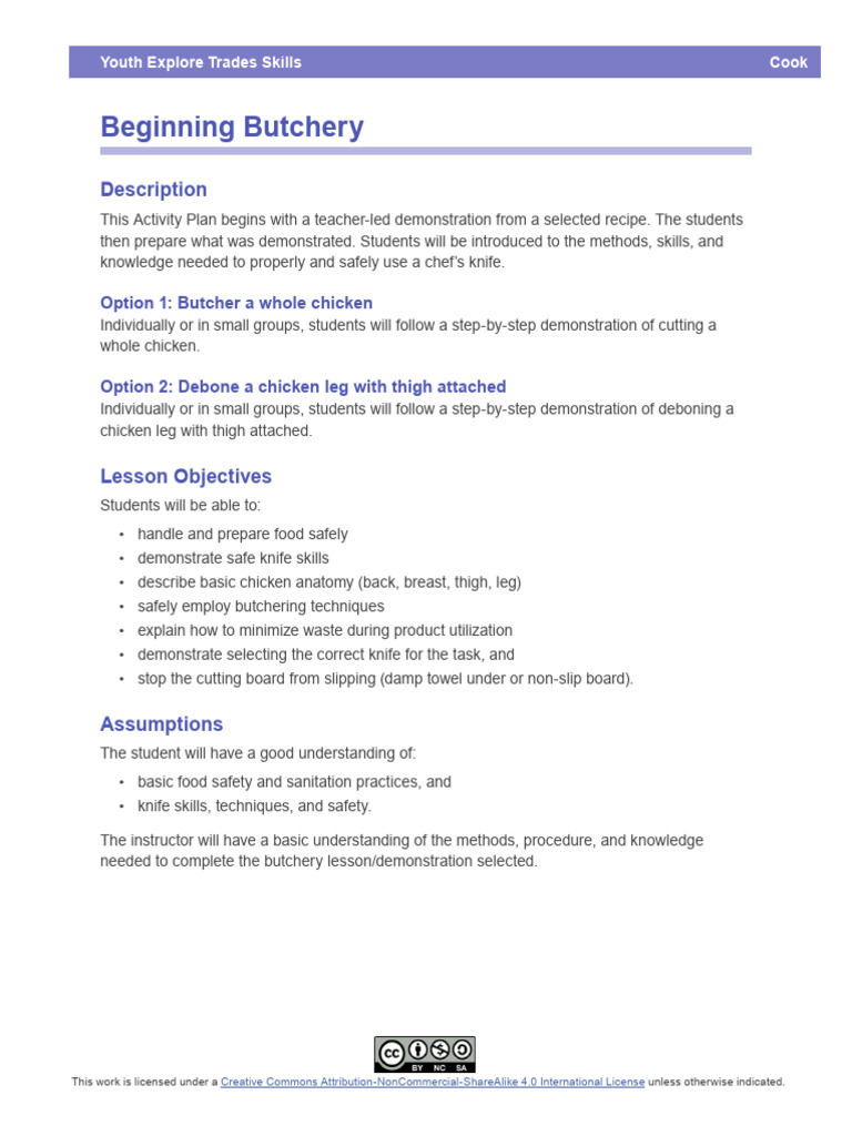7 Beginning Butchery | PDF | Foods | Cooking
