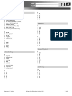 B1+ End of year test answer key standard