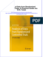 Download ebook Analysis Of Data From Randomized Controlled Trials A Practical Guide Jos W R Twisk online pdf all chapter docx epub 