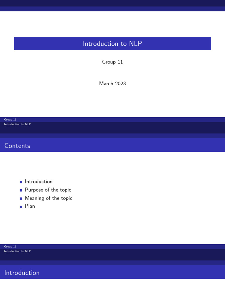 Introduction to NLP | PDF | Applied Linguistics | Human Communication