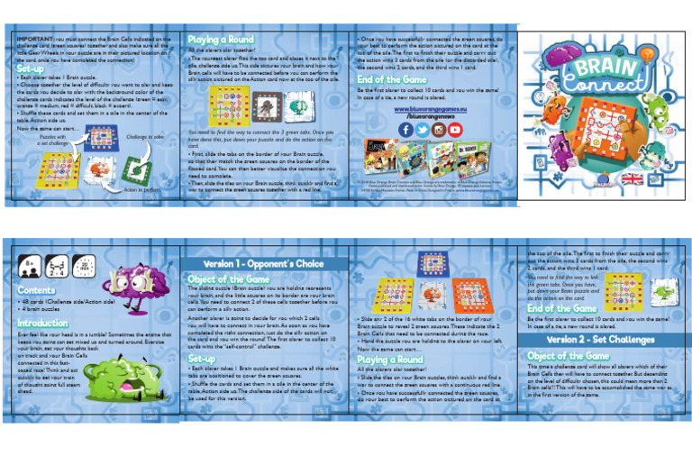 Brain Connect Game Instructions | PDF | Card Games | Games Of Chance
