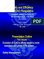 Safety and Efficiency An ICAO Perspective: Aviation Safety, Security & The Environment: The Way Forward