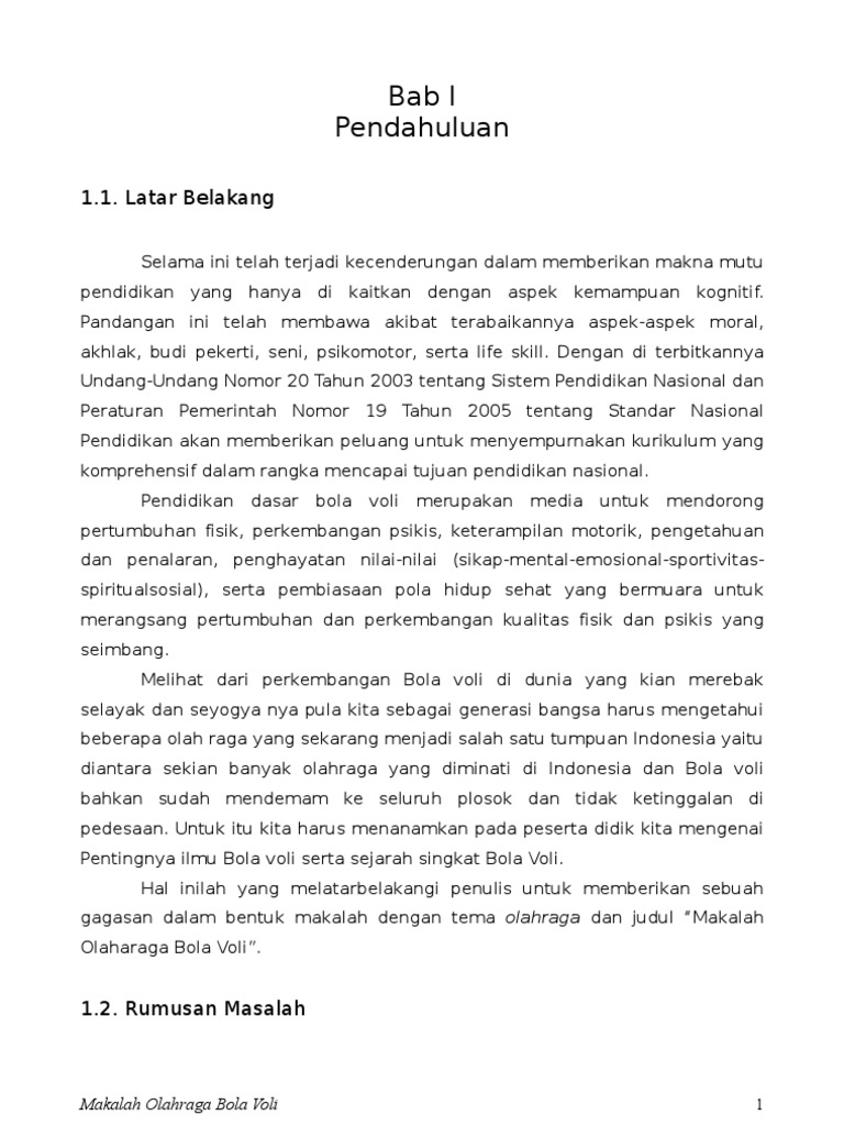 Makalah Voli