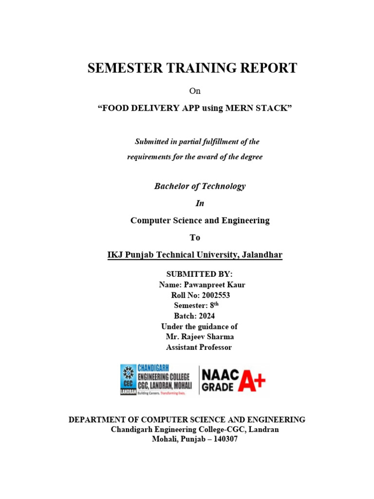 FinalProjectReport 2002553 | PDF | Java Script | World Wide Web