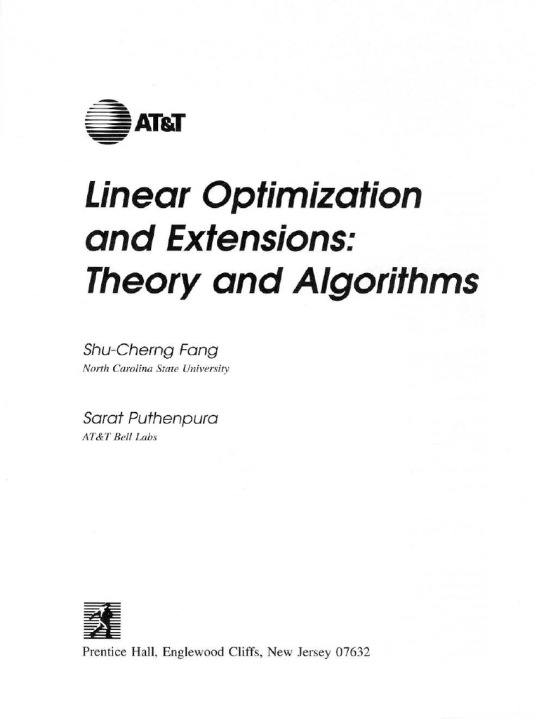 Linear Optimization and Extensions Theory and Algorithms 3o17421vcx ...