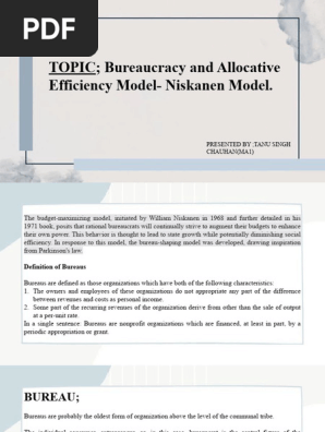 Niskanen Model | PDF | Economics | Bureaucracy