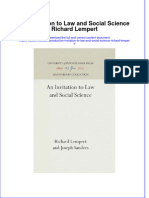 An Invitation To Law and Social Science Richard Lempert Online Ebook Texxtbook Full Chapter PDF