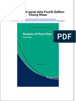 Download ebook Analysis Of Panel Data Fourth Edition Cheng Hsiao online pdf all chapter docx epub 