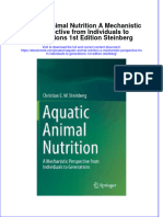 Download Aquatic Animal Nutrition A Mechanistic Perspective From Individuals To Generations 1St Edition Steinberg online ebook  texxtbook full chapter pdf 