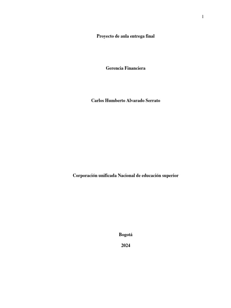 Proyecto Aca Final Gerencia Financiera | PDF | Mercado de divisas ...
